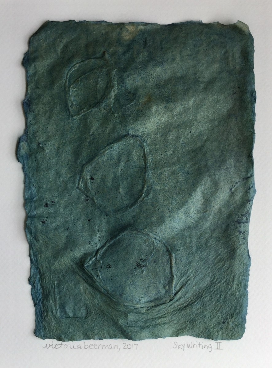 Brooklyn artist, indigo, handmade paper